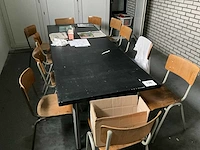 Kantinetafel+ 10 diverse stoelen - afbeelding 1 van  8