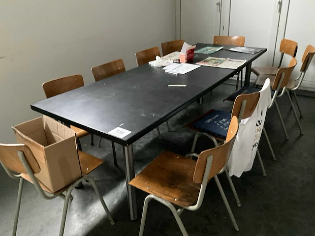 Kantinetafel+ 10 diverse stoelen - afbeelding 4 van  8