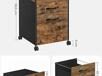 Kantoorkast - bruin/zwart - metaal - 41x45x66 - afbeelding 3 van  3
