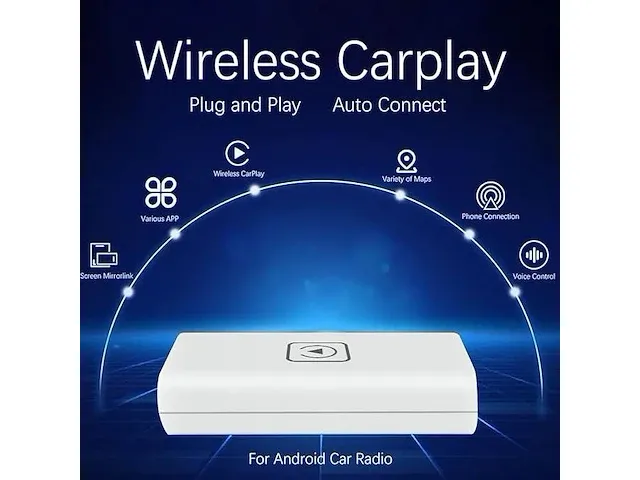 Kaolali draadloze carplay adapter voor android autoradio - afbeelding 3 van  3