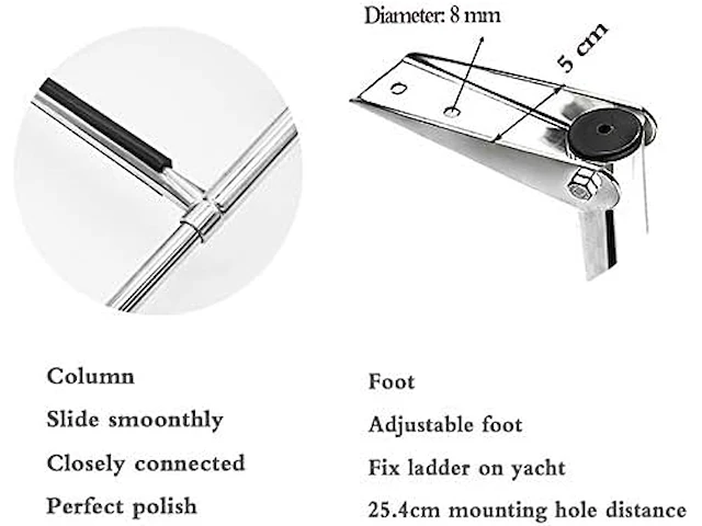 Kaolali telescopische ladder rvs - afbeelding 2 van  3