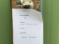 Kapstok benummerd afm plm 124 x 11 x 2,5 cm - afbeelding 2 van  2