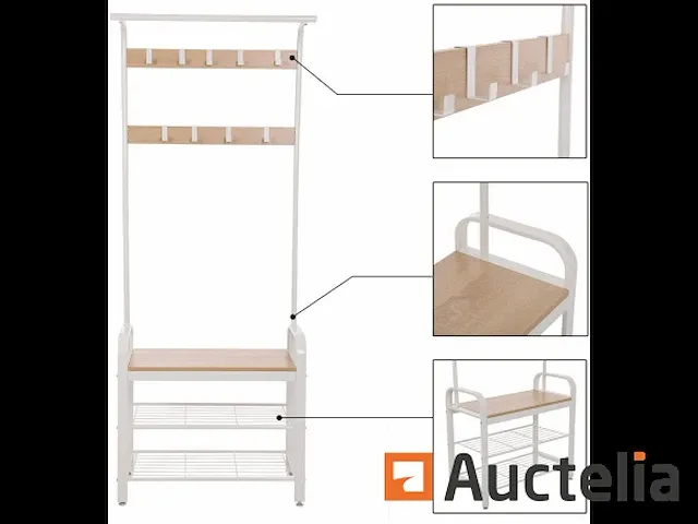 Kapstok, garderobe, entree meubilair met rek - afbeelding 1 van  8