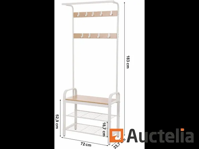 Kapstok, garderobe, entree meubilair met rek - afbeelding 3 van  8