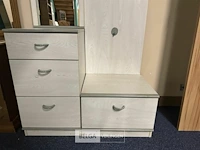 Kapstok met spiegel en 4 lades - afbeelding 3 van  6