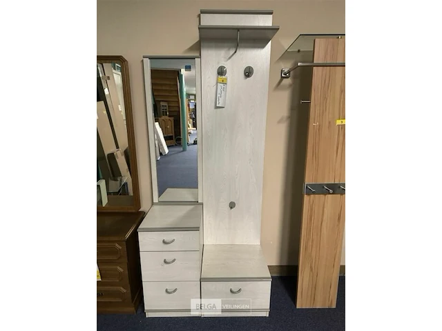 Kapstok met spiegel en 4 lades - afbeelding 6 van  6