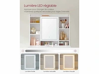 Kaptafel met led spiegel - 3 kleuren - instelbare helderheid - afbeelding 6 van  9