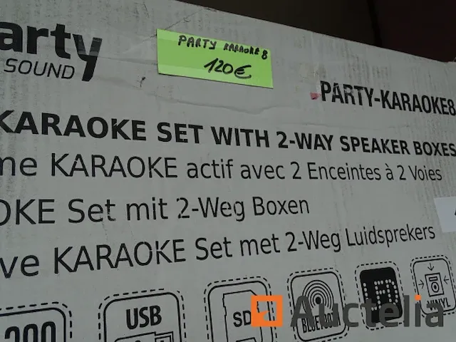 Karaoke systeem 2 luidsprekers geleid feest feest-karaoke8 - afbeelding 1 van  3
