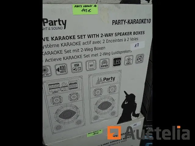 Karaoke systeem 2 luidsprekers leds party party-karaoke10 - afbeelding 2 van  3