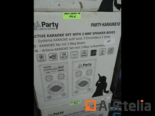 Karaoke systeem 2 luidsprekers leds party party-karaoke10 - afbeelding 3 van  3