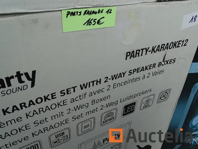Karaoke systeem 2 luidsprekers leds party party-karaoke12 - afbeelding 2 van  2
