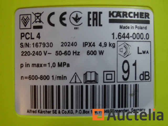 Karcher pcl 4 dek reiniger - afbeelding 8 van  9