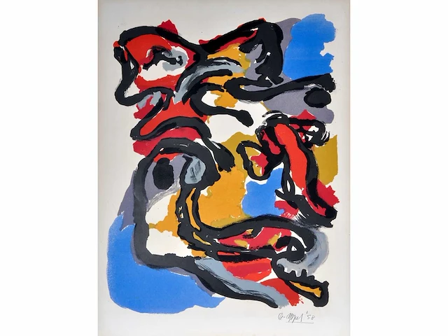Karel appel - litho - 1958 - afbeelding 1 van  8