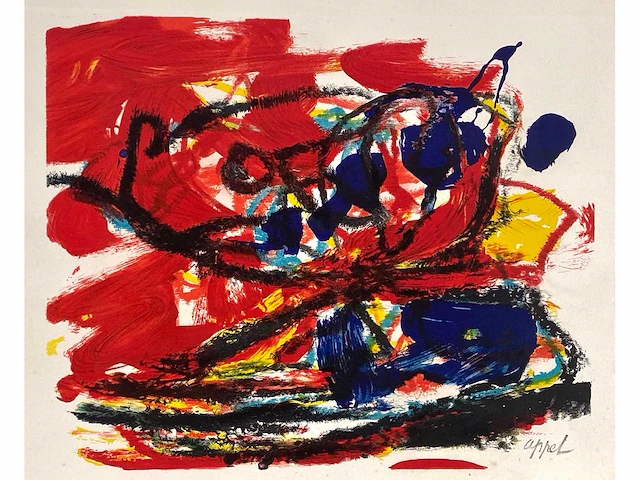Karel appel - musique barbare - litho - afbeelding 1 van  7