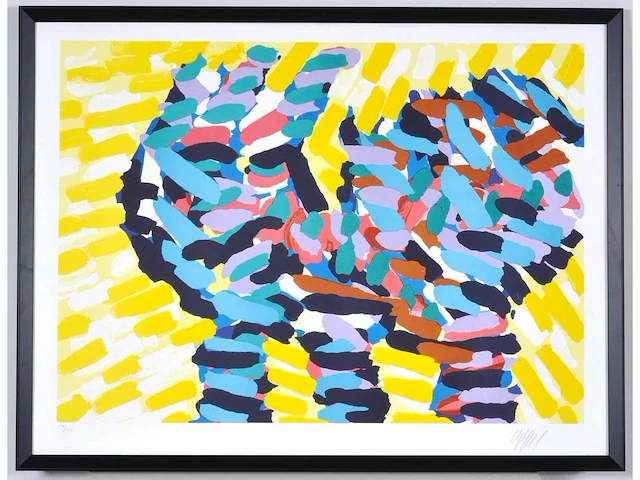 Karel appel - splintering heads - litho - afbeelding 2 van  6