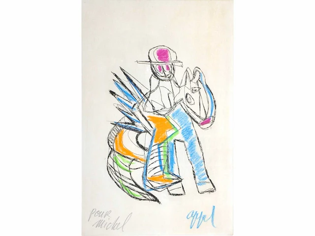 Karel appel (amsterdam, 1921 - 2006) - handingekleurd - afbeelding 2 van  8