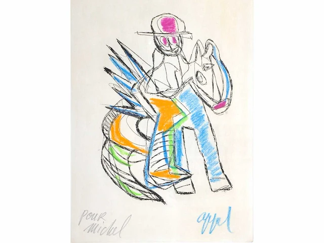 Karel appel (amsterdam, 1921 - 2006) - handingekleurd - afbeelding 1 van  7