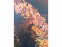 Karel van belle - madonna in bloemenkrans - olie op doek - afbeelding 3 van  14