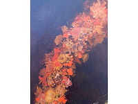 Karel van belle - madonna in bloemenkrans - olie op doek - afbeelding 2 van  14