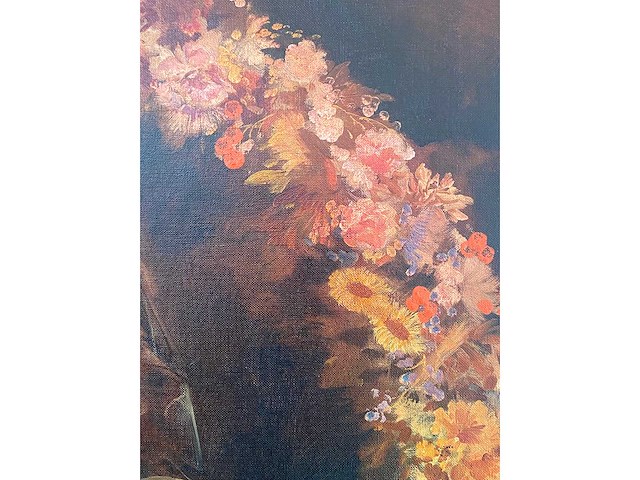 Karel van belle - madonna in bloemenkrans - olie op doek - afbeelding 3 van  14