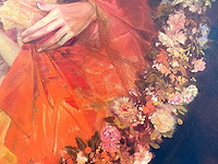 Karel van belle - madonna in bloemenkrans - olie op doek - afbeelding 4 van  14