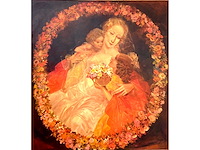 Karel van belle - madonna in bloemenkrans - olie op doek - afbeelding 7 van  14