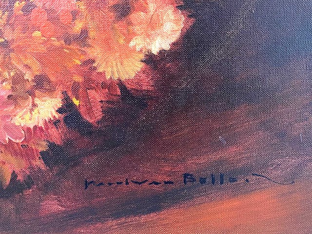 Karel van belle - madonna in bloemenkrans - olie op doek - afbeelding 8 van  14