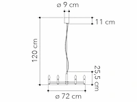 Karol luce design hanglamp zwart - afbeelding 4 van  6