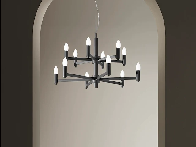 Karol luce design hanglamp zwart - afbeelding 5 van  6