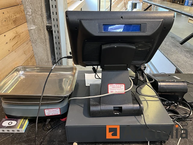 Kasregister met scale touch scherm pos machine - afbeelding 3 van  6