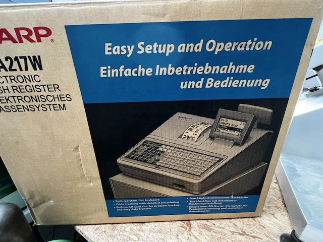 Kassa sharp xe-a217w - afbeelding 2 van  4