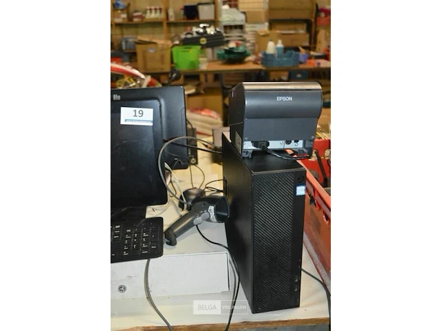 Kassasysteem pc ,2 schermen, ticketprinter, kaslade - afbeelding 3 van  8