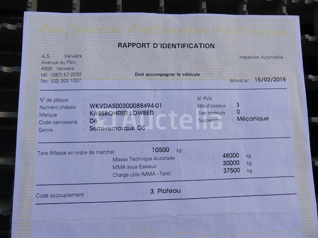 Kassbohrer dieplader (2018-vin:wkvdas00300088494) - afbeelding 15 van  22