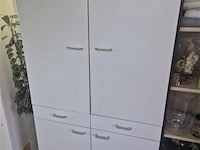 Kast 4 deuren 2 laden, 50x100x182cm - afbeelding 1 van  3