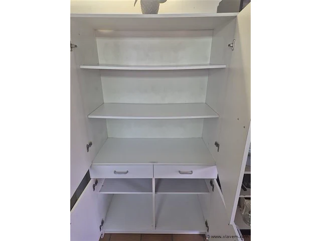 Kast 4 deuren 2 laden, 50x100x182cm - afbeelding 2 van  3