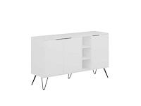 Kast met witte melamine houten planken - afbeelding 2 van  6