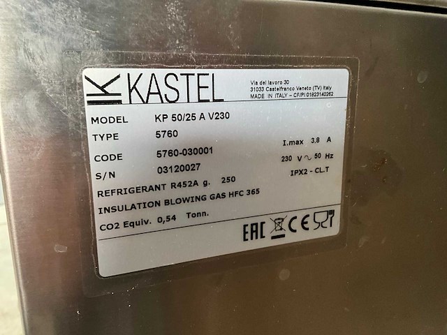 Kastel kp 50/25 5760 ijsblokjesmachine - afbeelding 5 van  6