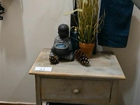 Kastje met 1 lade decoratie en spiegel 65x65 - afbeelding 1 van  3