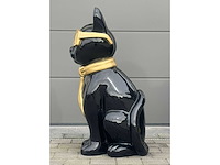 Kat met bril zwart/goud - afbeelding 2 van  3