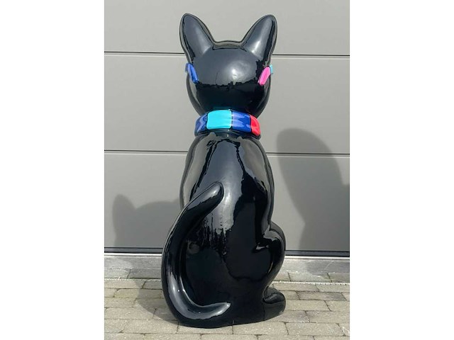 Kat met bril zwart/multicolor - afbeelding 2 van  5