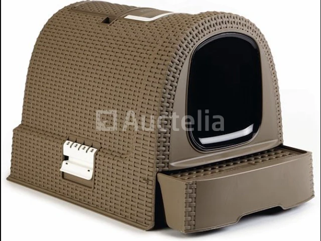 Kattenbak met lade - 51,5x38,5x40cm - mocha curver - afbeelding 1 van  1
