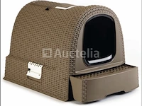Kattenbak met lade - 51,5x38,5x40cm - mocha curver - afbeelding 1 van  1