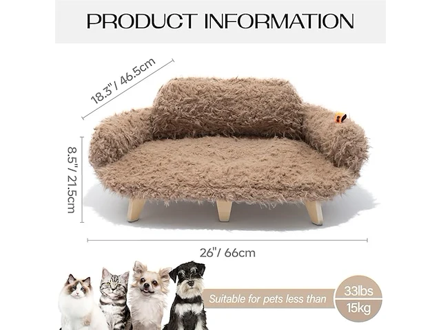Kattenbed houten meubel - afbeelding 2 van  4