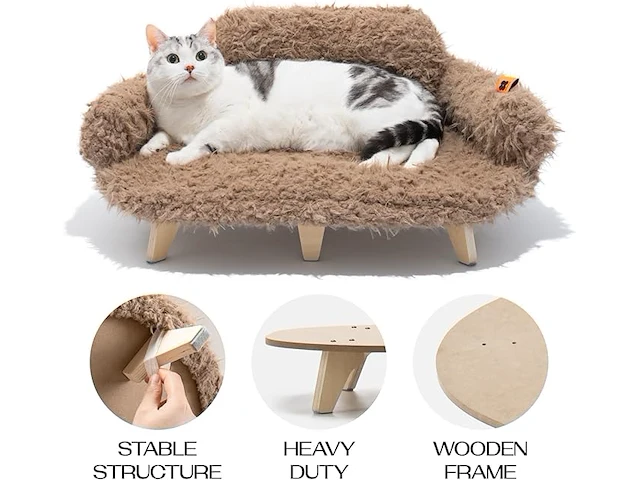 Kattenbed houten meubel - afbeelding 3 van  4