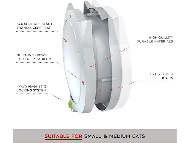Kattenklep - 4 way - wit - afbeelding 4 van  6