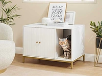 Kattenmeubels - wit en goud - afbeelding 1 van  5