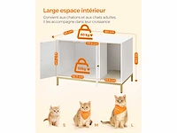 Kattenmeubels - wit en goud - afbeelding 5 van  5