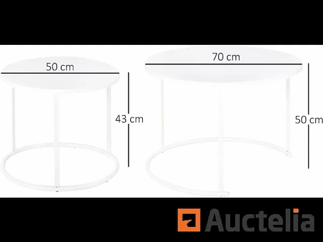 Kavel van 2 tafels round basses girls stapelbare garden - afbeelding 1 van  9