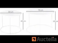 Kavel van 2 tafels round basses girls stapelbare garden - afbeelding 1 van  9