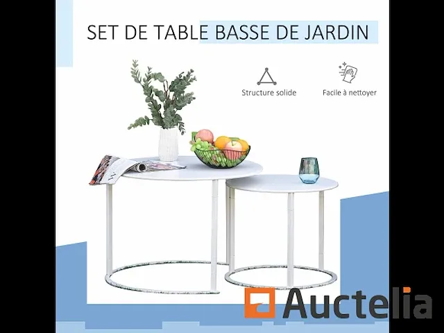 Kavel van 2 tafels round basses girls stapelbare garden - afbeelding 6 van  9